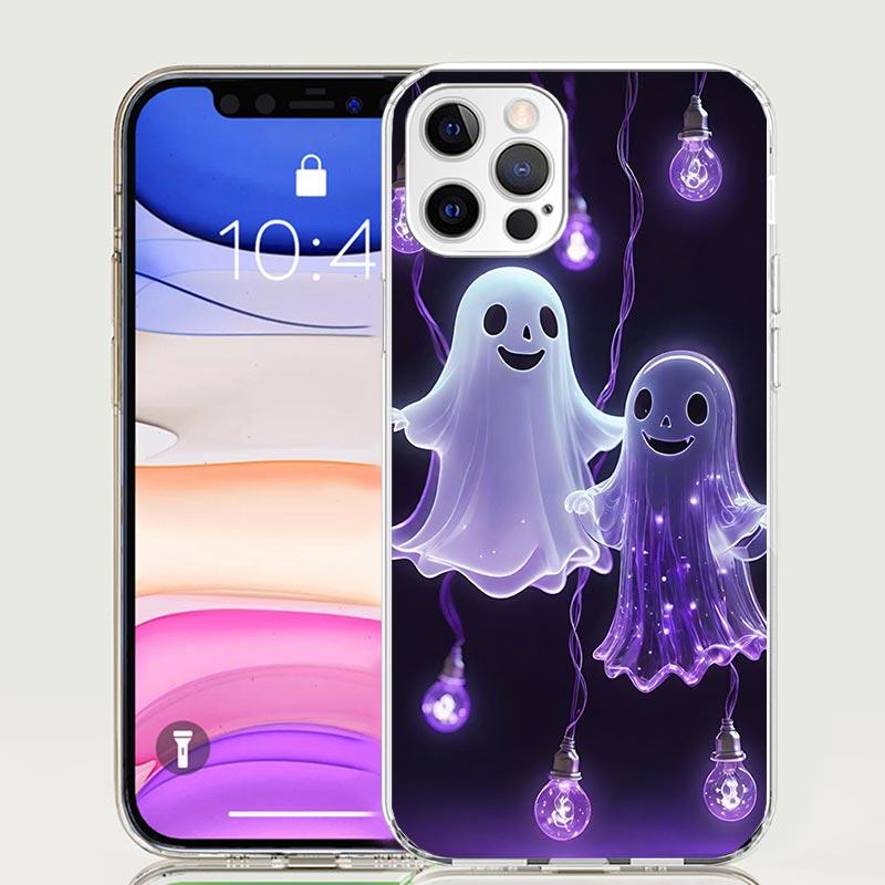 Cute Halloween Ghost Phone Case For iPhone 17 Air 16 15 Plus 11 14 Pro Max 13 Mini 12 7 8 + SE Pattern Art Customized Cover 17 A