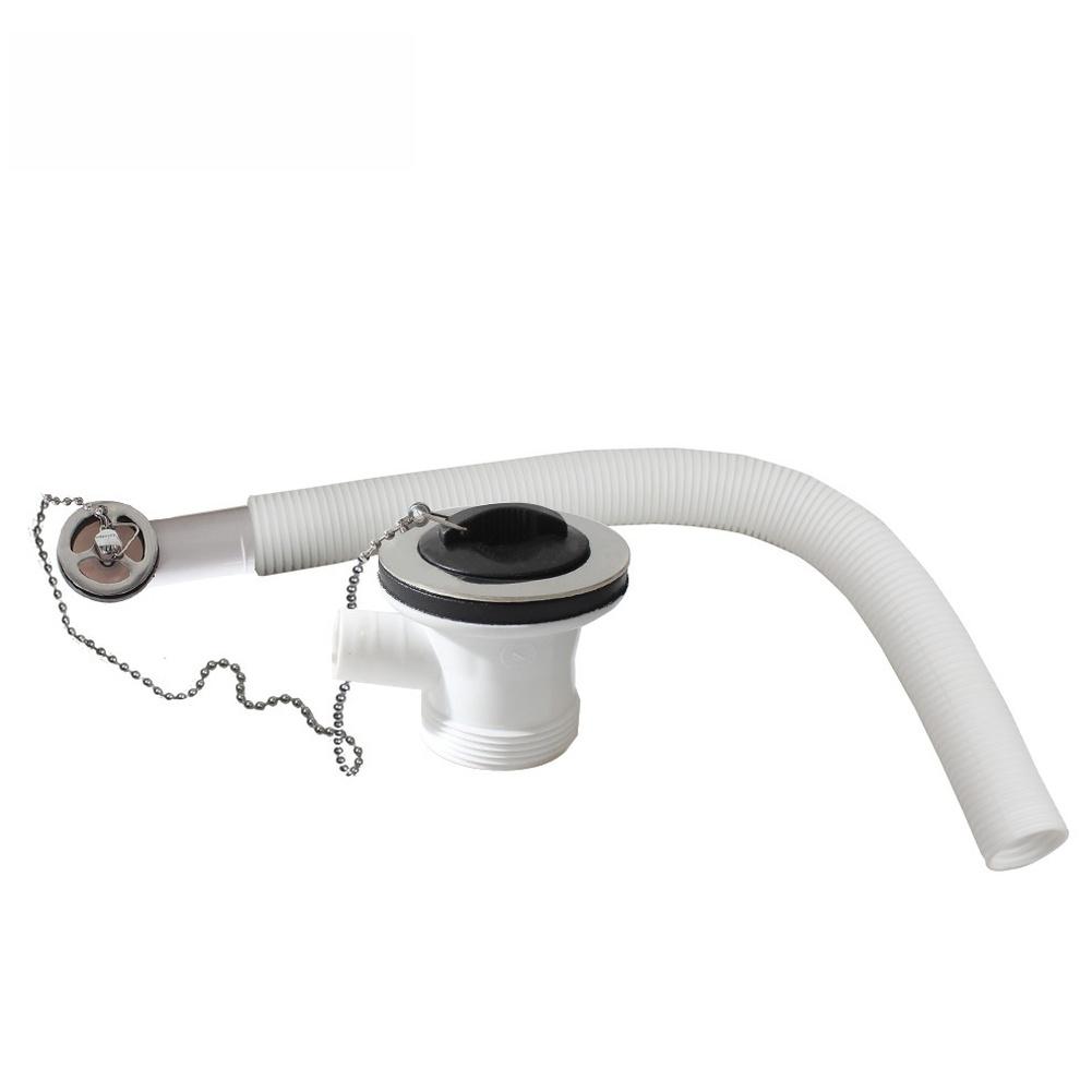 70mm Stainless Steel Sink Drain with Round Overflow and Anti-Lost Bead Chain for Kitchen Sinks SUS304 Material