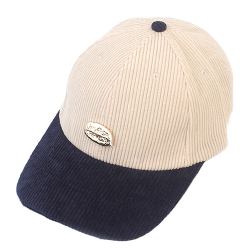 Universal chemistry Corduroy Ivory Navy Ballcap