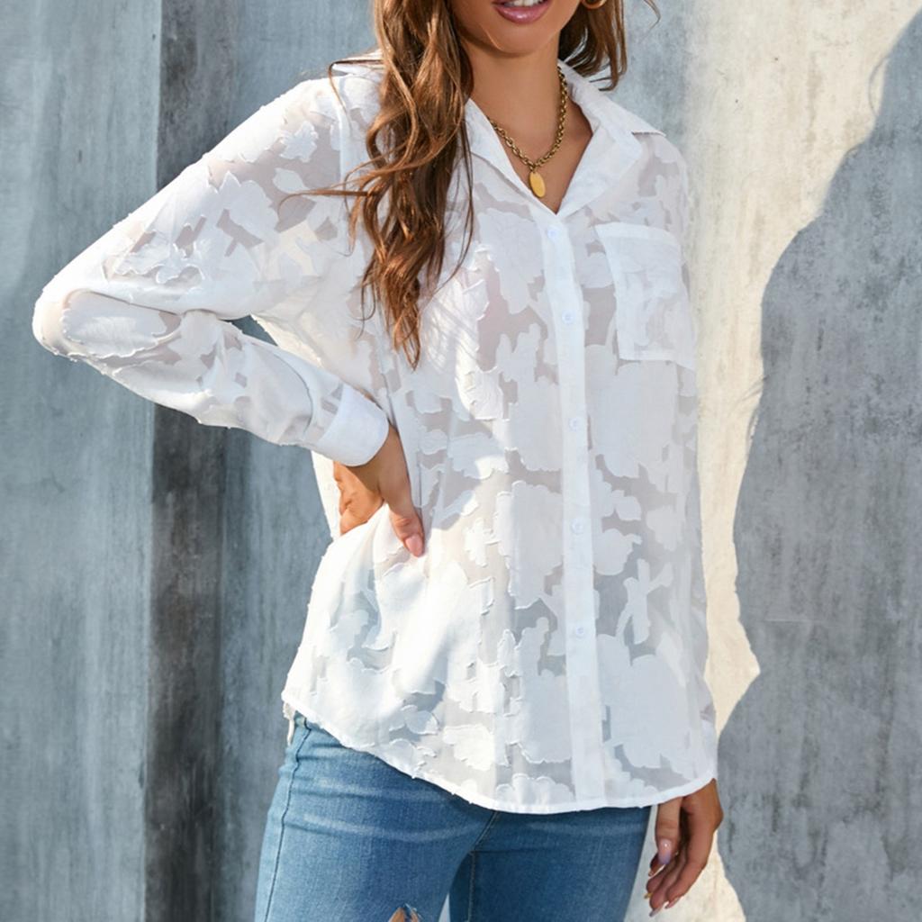 Women's Loose Casual Chiffon Shirt Top