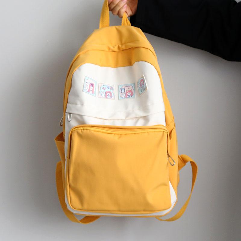 aesthetic yellow backpack