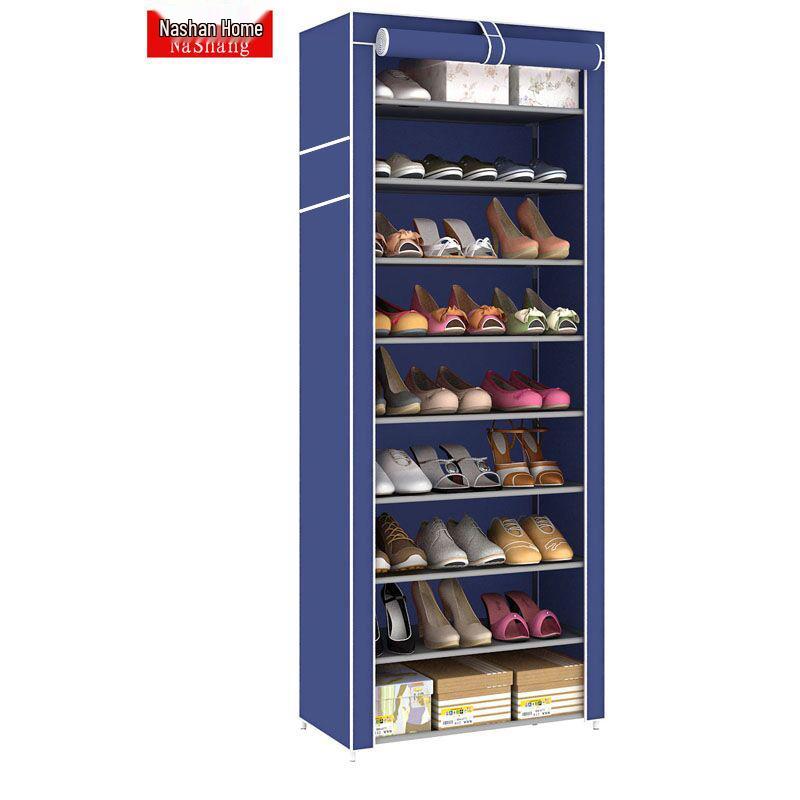 

Минималистичная многоярусная компактная обувница из нетканого материала и с пылезащитным дизайном из кованого железа 5-layer 4-compartment