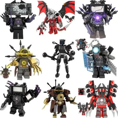Titan ClockMan Blocs d'Amélioration TVman Mini Blocs Titan Dragon Drillman Titan Cameraman Construction Blocs Homme Horloge Sombre Figurine Mini