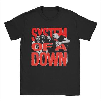 Vintage System Of A Down Soad Rockband T-Shirts Herren Baumwolle Kurzarm Rundhals Sommer Top T-Shirt