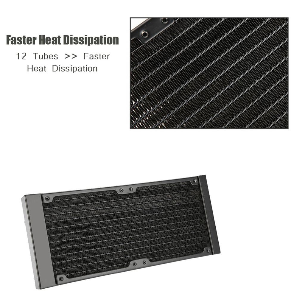 Fast Heat Dissipation PC Heat Exchanger 12 Tubes Durable Computer Heat Exchanger