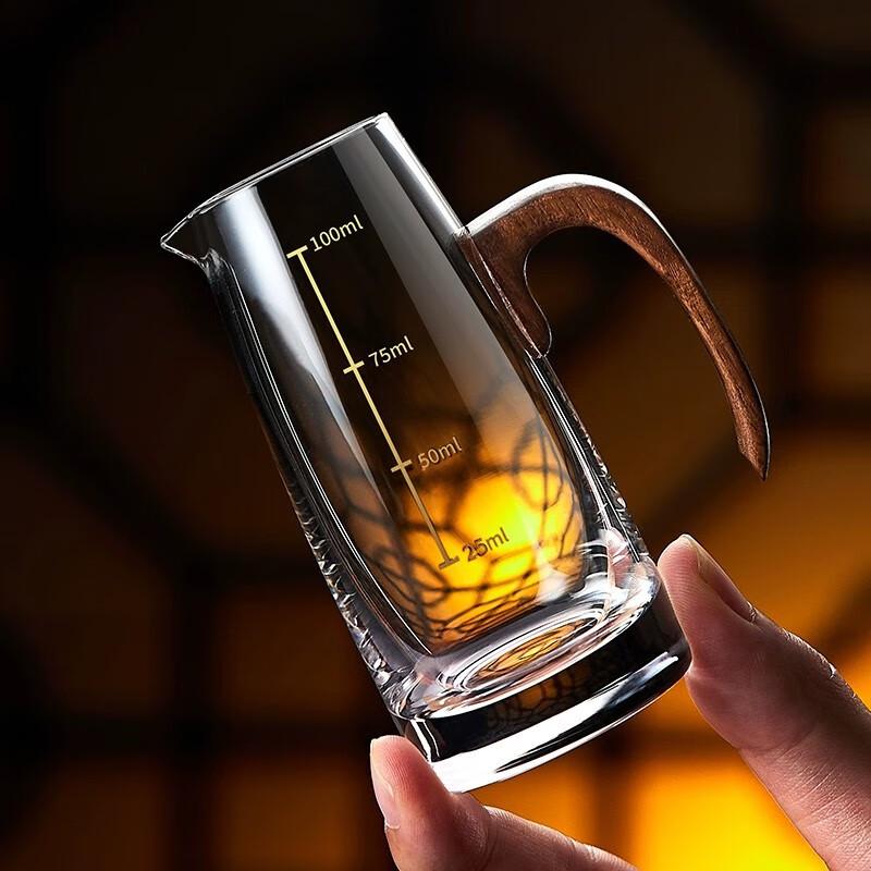 Ting Le Chinese Gold Foil Crystal Baijiu Decanter & Glass Set