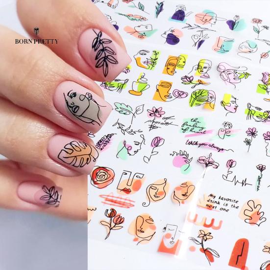 

Стильные наклейки для ногтей Украшения Съемные несколько стилей легко сочетаются с