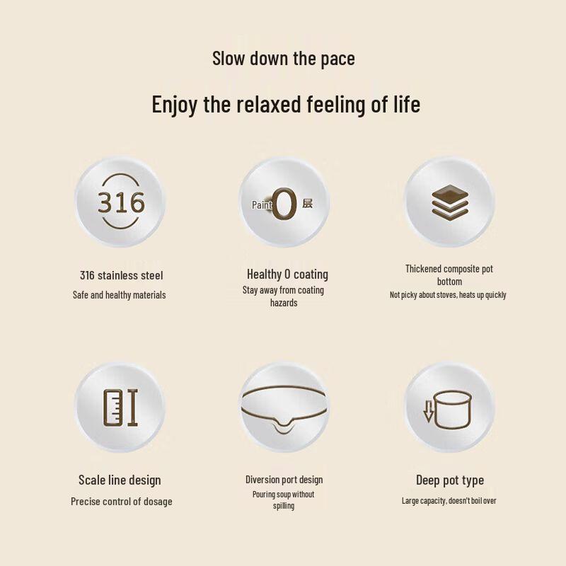 Kangbaha 316 Stainless Steel Baby Food Milk Pot