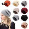 Breathable Knit Beanies for All Seasons Slouchy Knitted Hat, Women Men Warm Autumn Winter Soft Cozy Unisex Hat Ski Cap, Solid Color Skull Cap
