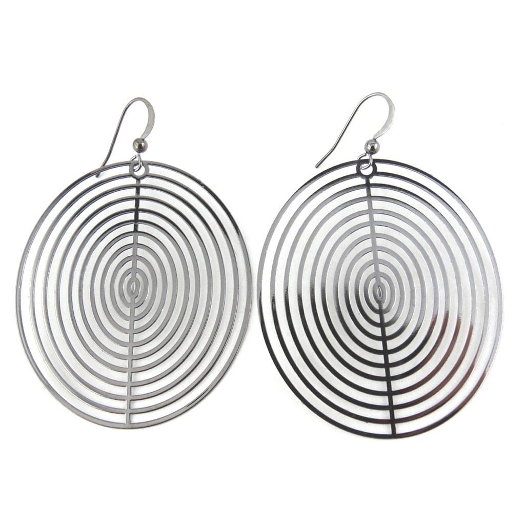 Les Trésors De Lily [N1114] - Designer Earrings 'Choreography' Gray (geometric)