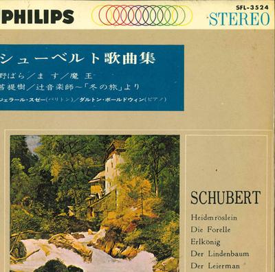 7-Zoll-Schallplatte SOUZAY GERARD, DALTON BALDWIN - Schubert-Lieder SFL3524 PHILIPS Japan Klassik Gebraucht