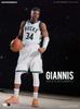 Real Masterpiece NBA Collection Giannis Antetokounmpo Collectible Figure White Large 653407 1/6