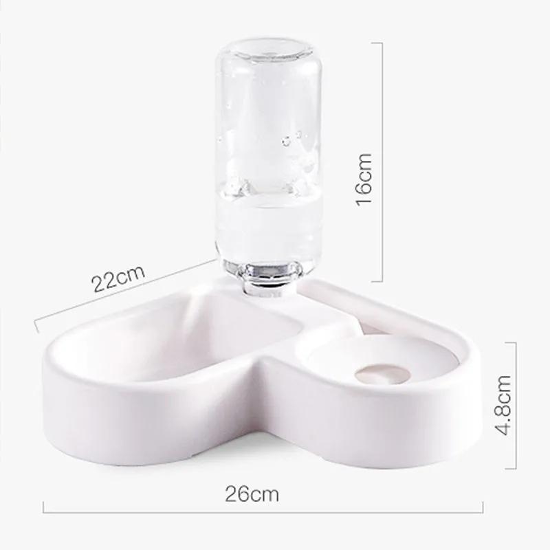 WTEMPO CS Bol cu ​​mâncare pentru câini de dimensiuni mici și mijlocii Bol pentru pisici Accesorii pentru animale de companie Bol dublu Hrănitor pentru pisici pentru animale de companie Bol dublu de băut automat