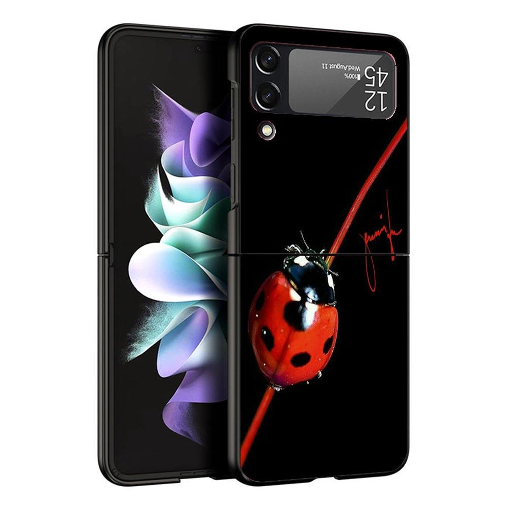 

Insect Seven-Star ladybug Case For Samsung Galaxy Z Flip 7 6 5 4 3 z Flip7 Flip6 Flip5 Flip4 5G Phone Cover Flip3 Folding Coque Samsung Z Flip 4