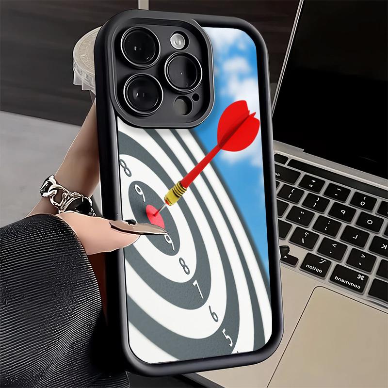 

Phone Case for iPhone 17 Air 16E 15 16 Pro Max Darts Aesthetics Wire Target Cover 14 Plus 13 12 Mini Soft Shell Silicone Fundas iPhone 13Pro