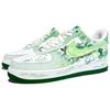Nike Air Force 1 Slip Resistant Abrasion Resistant Low Top Skateboard Shoes Men's White Green FJ4146-102(Team217-)