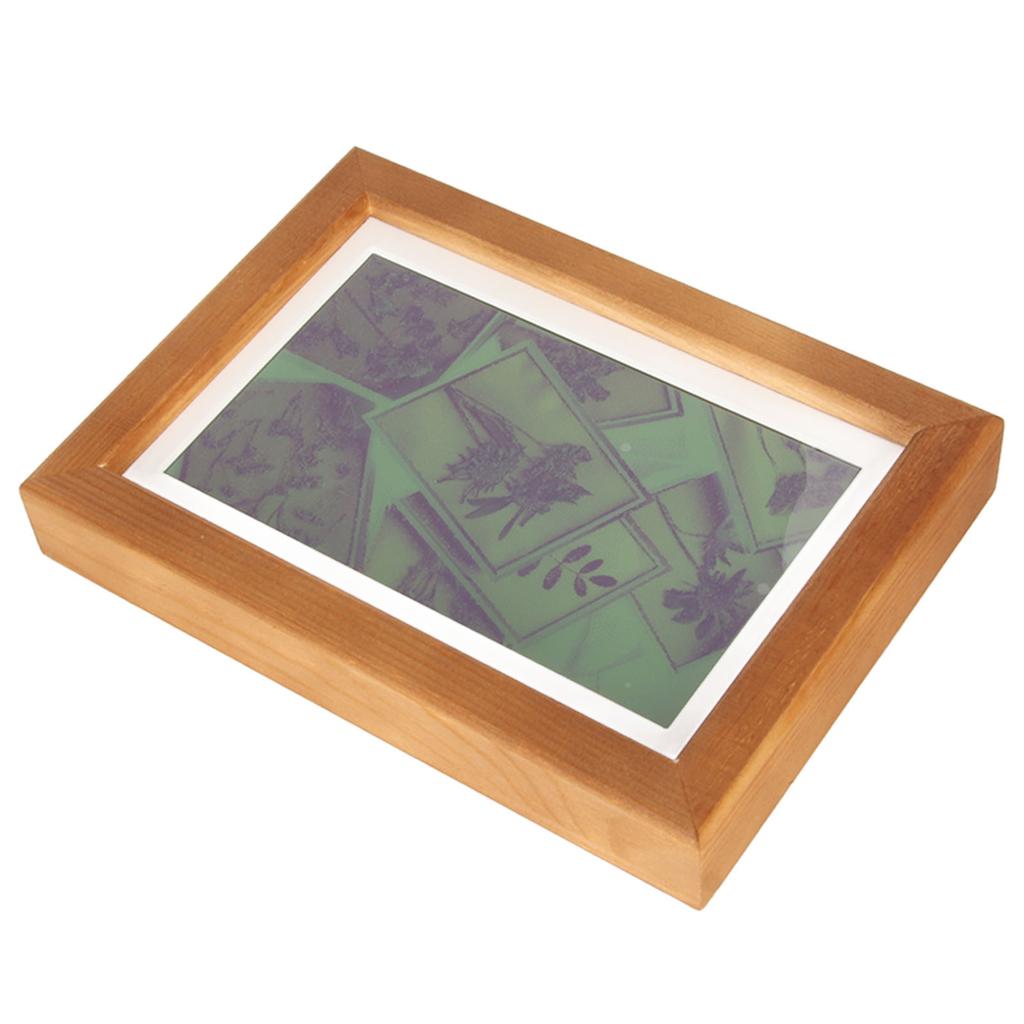 7.3 Inch Digital Photo Frame Support 7 Colors Display 800x480 E Paper Display with Wooden Photo Frame for Office