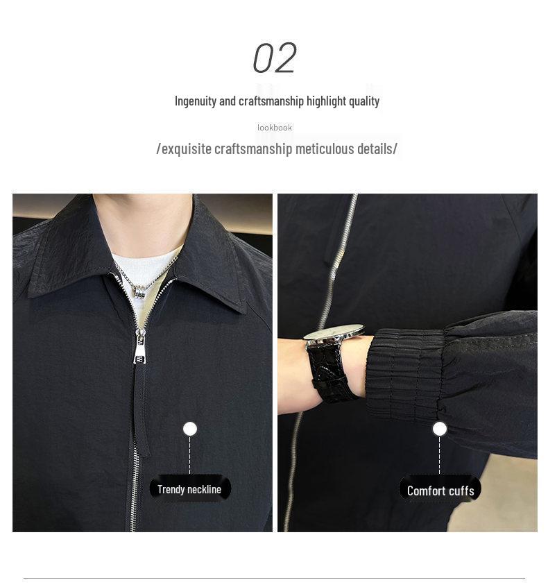 Men's Fashionable Solid Color Lapel Jacket - 2026 Spring New Arrival Trendy Coat