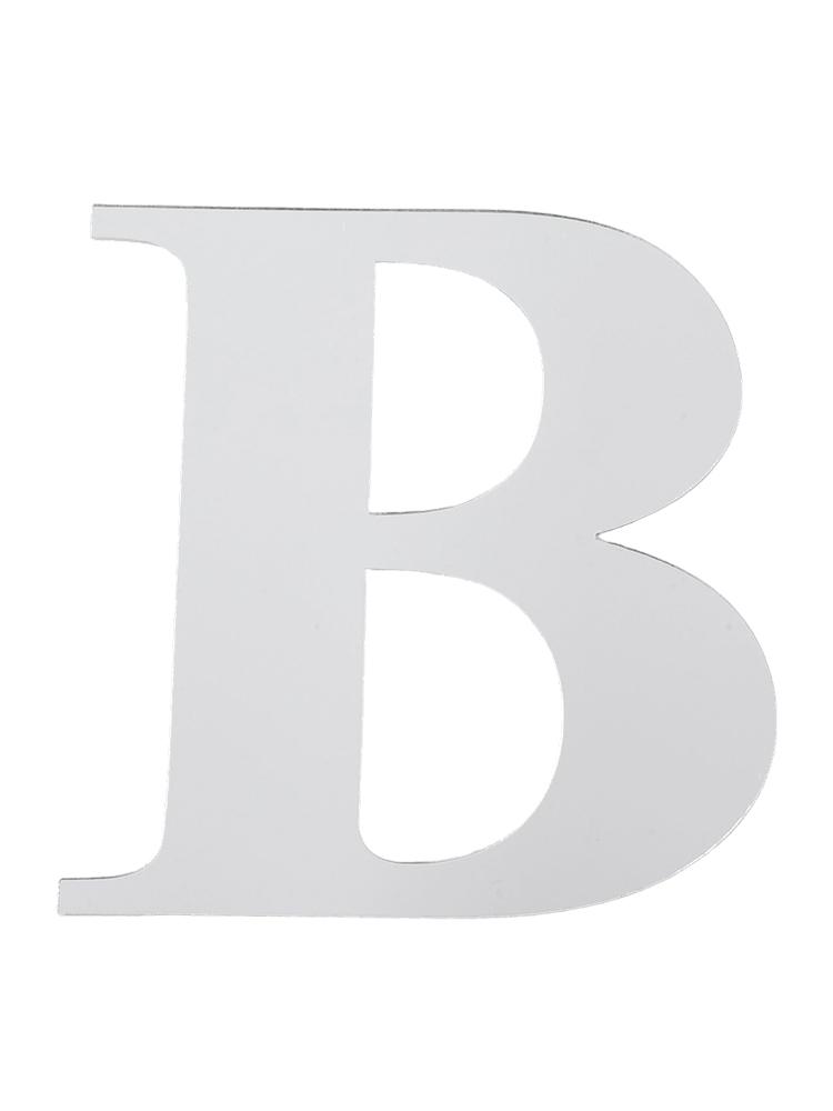 Acrylic Mirror Wall Stickers 26 Alphabet English Letters DIY Decor Mural Silver