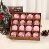16pcs 6cm Wine Red Christmas Ball Ornaments Dark Green Pink Flocking Christmas Tree Party Decoration Christmas Spheres Pendant