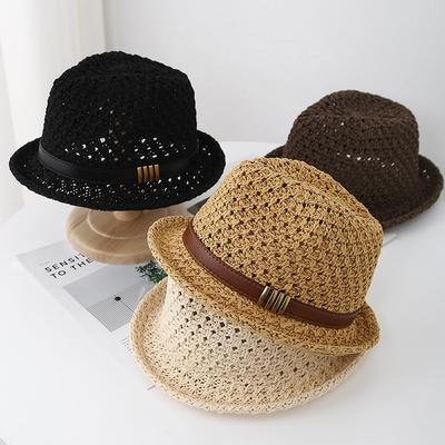 Zomer Zonnehoed Gras Hoed Dames Strand Strand Zon Bescherming Geweven Hoed UV Bescherming