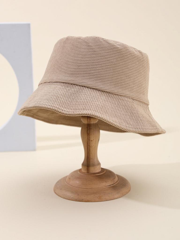Women's Retro Autumn Winter Hats Corduroy Bucket Hat Outdoor Casual Style With Sunshade For Cold Weather New Foldable New