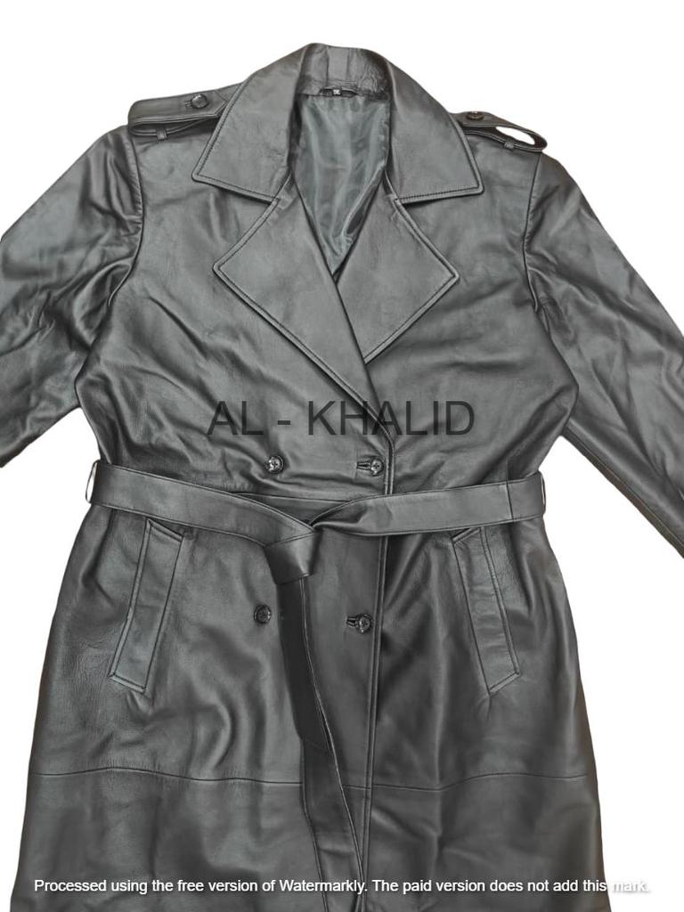 Lambskin Women's Leather Trench Coat Fit Genuine New Black Handmade Soft Casual