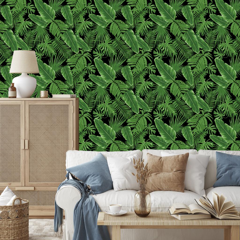 Tropical Leaves Wallpaper for Living Room and Bedroom 50x1000