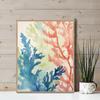 Blue Green Orange Seaweed and Corals Posters Prints Canvas Printing Modern Wall Art Picture for Living Room Home Decoration