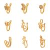 Fashion Nose Ring Charm Crystal Butterfly Pentagram Nose Ring Women Fake Piercing Clip on Nose Ear Rings Body Jewelry