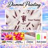 Manchester United FC 5D DIY Diamond Painting Custom Name Text, Full Drill Rhinestone Mosaic Art Home Gift