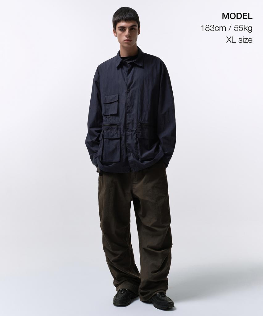 MUSINSA STANDARD [City Leisure] Cn Oversized Utility Shirt [Navy]