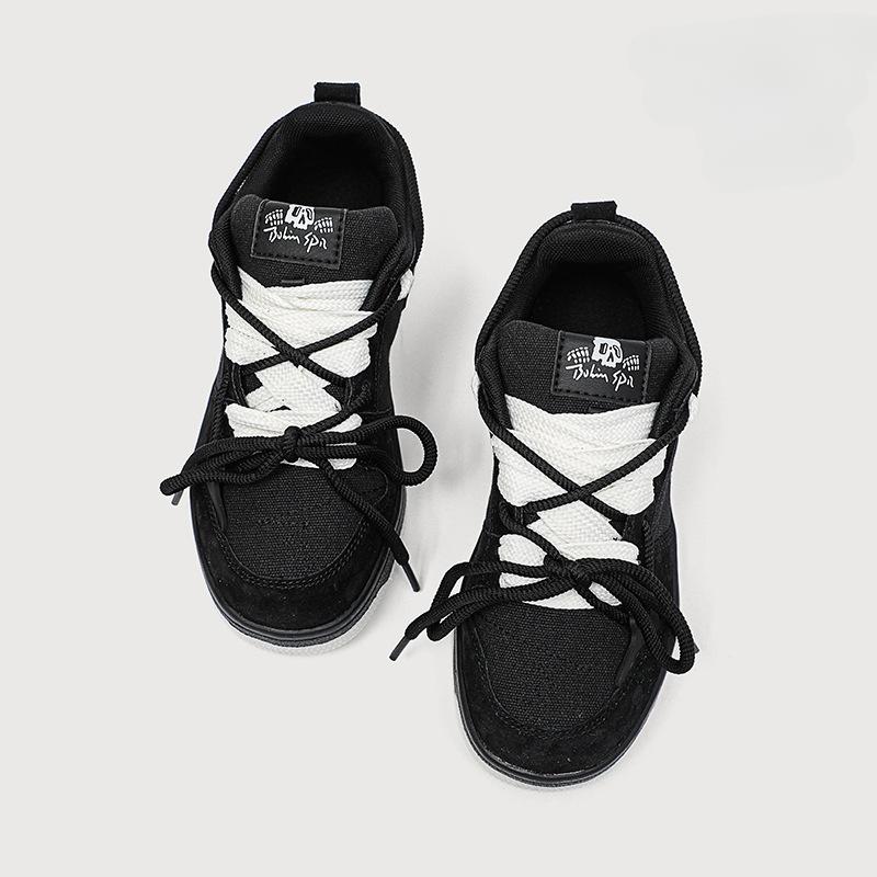 

Кросівки в стилі ретро Повсякденні кросівки на платформі Жіноче весняне універсальне взуття для любителів 39 чорний