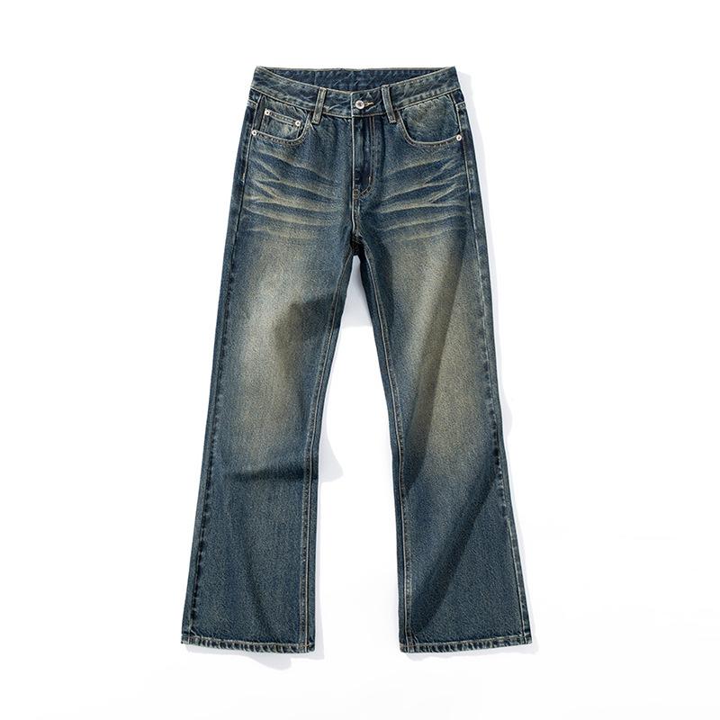 Loose High Street Micro-flare Jeans Men's Washing Floor Niche Flared Trousers