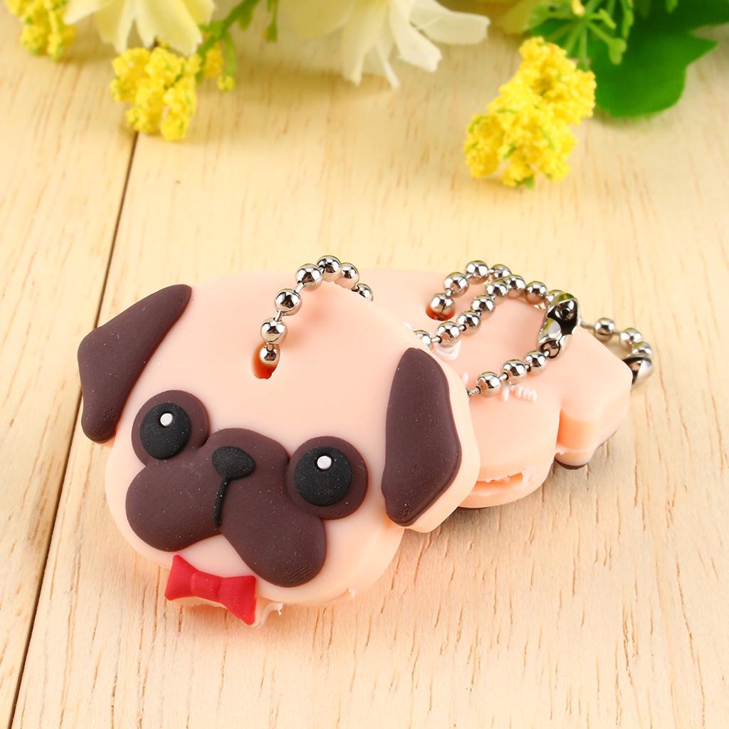 Red Bowknot Dog Key Protector, Cute Dog with Red Bowknot Key  , PVC Covers, Key ID  , Key Covers