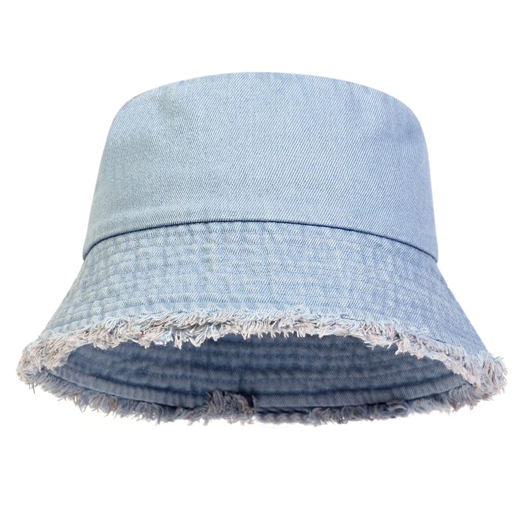 Randloch Cowboy Fischerhut Unisex Strandhüte Mode Sonnenschutz Bucket Cap Flache Angelkappen