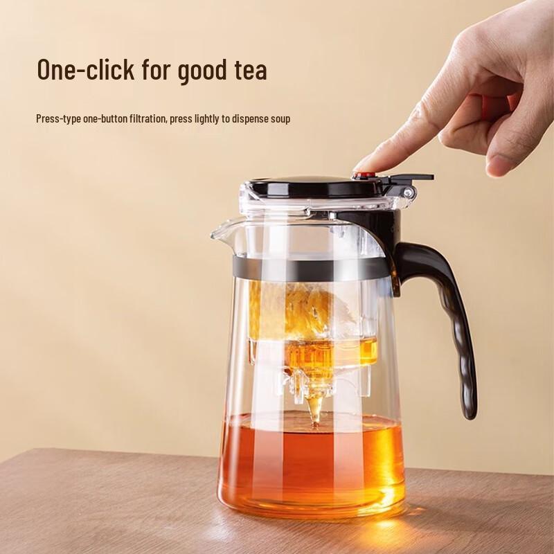 LINGCHEN Glass Tea Infuser Teapot