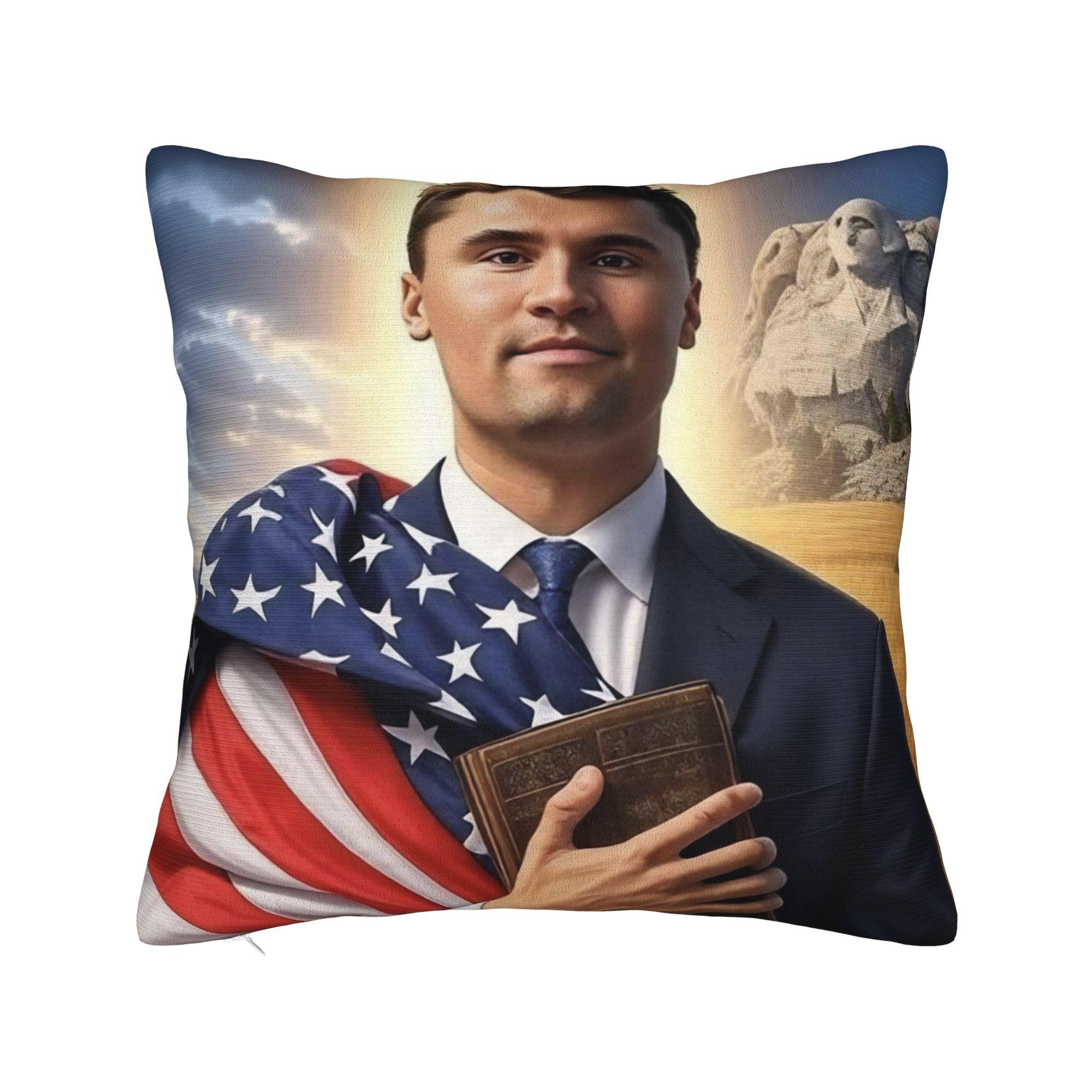 

Charlie Kirk Embrace God Pillowcase Printing Polyester Cushion Cover Gift Pillow Case Cover Chair Drop Shipping 40X40cm 40x40cm 16x16in