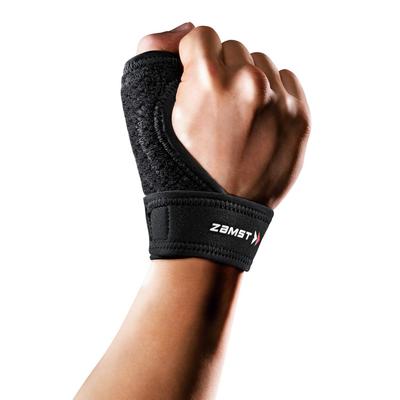 ZAMST Thumb Support, Middle Thumb Guard, Volleyball/Basketball, Medium, Ambidextrous, Black, 374302