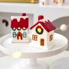 Ceramic Christmas cottages Houses With Battery Power Supply Safe Indoor and Outdoor Decoration For Seasonal Enthusiasts