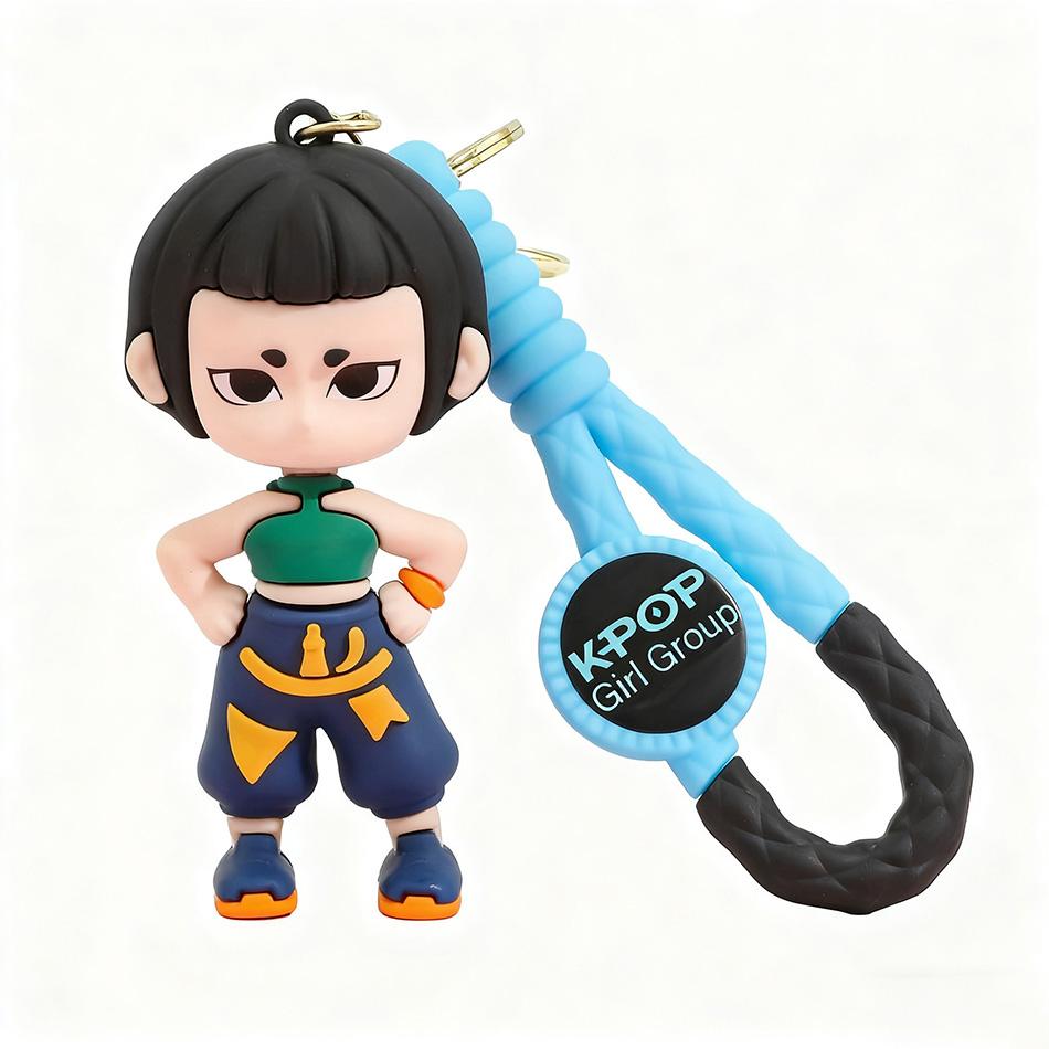 Kpop Devil Hunter Keychain, Tiger Character PVC Figure Keychain, Cute Harajuku Style Key Ring for Kids & Fans ChristmasGift