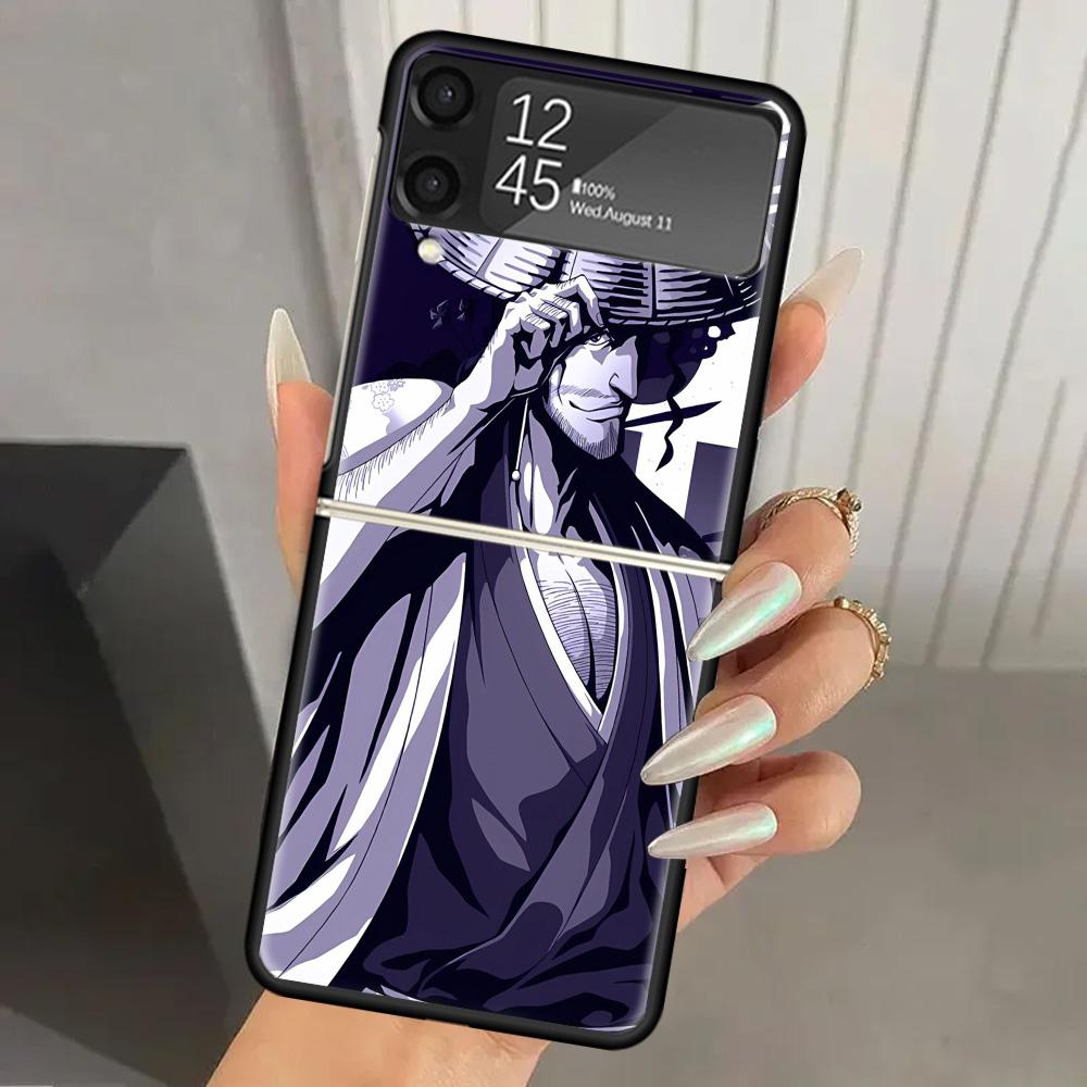 Bleach Kyoraku Shunsui Hard PC Back Phone Case for Samsung Galaxy ZFlip 7 6 5 Z Flip 4 ZFlip6 Z Flip7 5G ZFlip4 Flip3 Zflip5 Cov