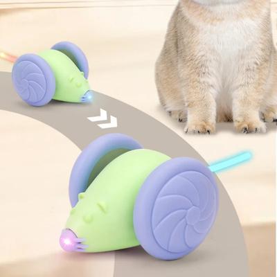 Akıllı Kedi Oyuncağı Otomatik Hareket Eden Kedi Oyuncağı Araba USB Şarj Edilebilir Eğlenceli Evcil Hayvan Fareleri Etkileşimli Kedi Yavrusu Oyuncağı Elektrikli Fare Oyuncakları