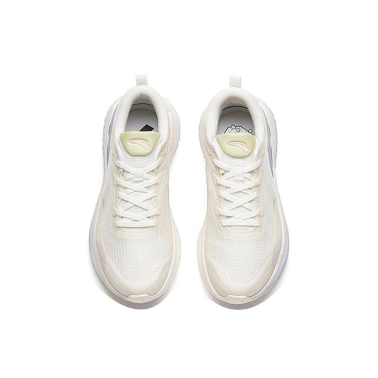 Anta Comfortable Breathable Sports Non-Slip Wear-Resistant Lightweight Low-Top Running Shoes Women Sneaker White Yellow 122145556S-5