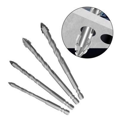 4pcs Tungsten Steel Alloy Drill Bits for Glass and Tile Applications