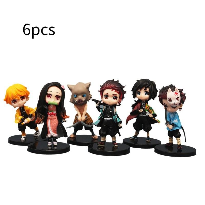 6pcs Slayer Demon Character Pvc Toy Model Desktop Decor Child Christmas Gift