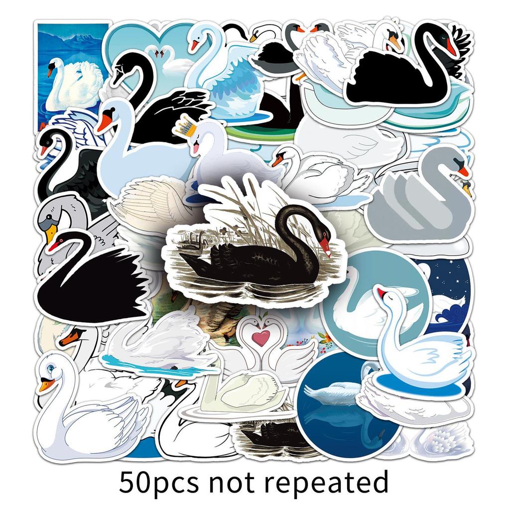 Swan Animal Luggage & Laptop Stickers (50PCS) - Trendy Graffiti Decoration