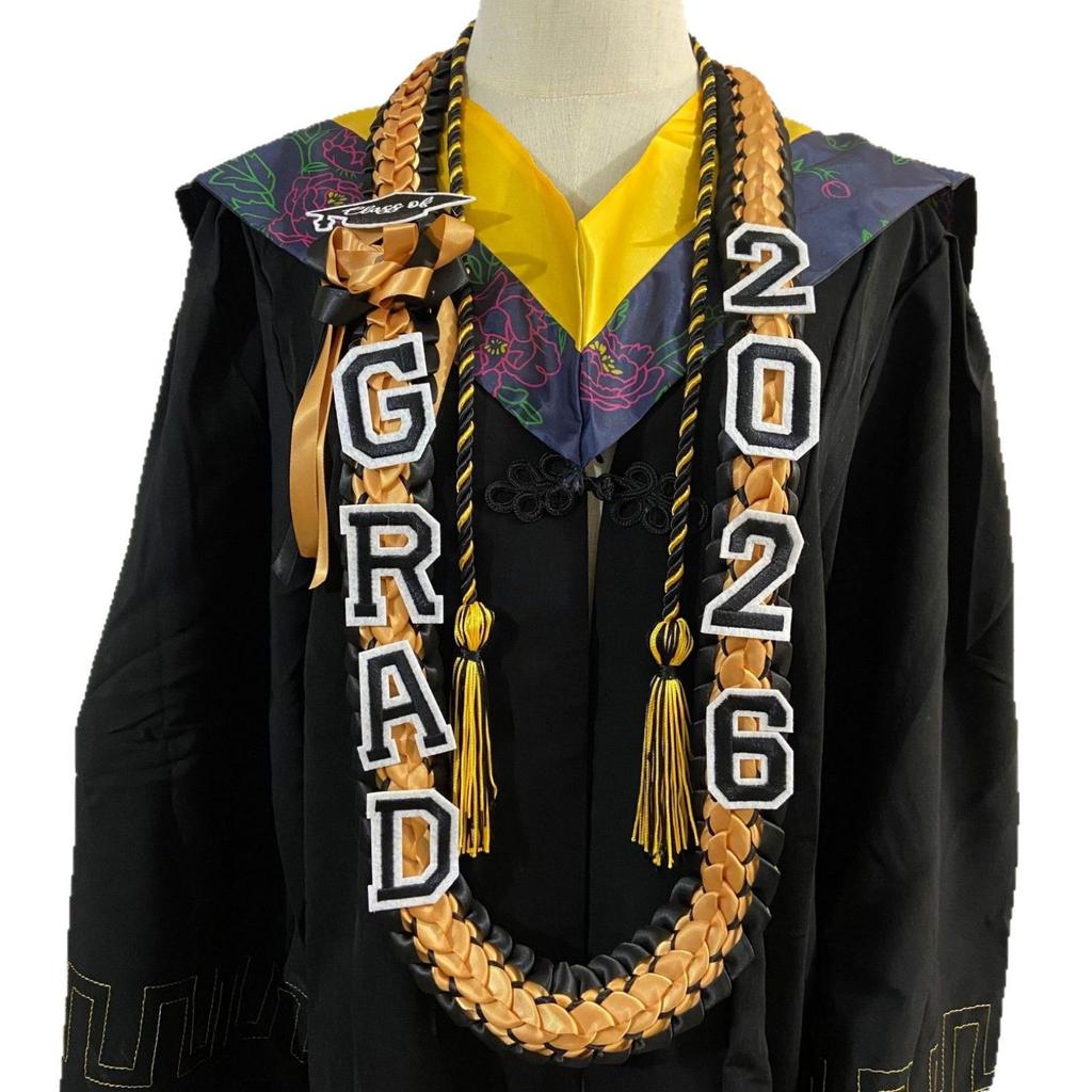 2026 Commencement Double Headed Braided Cord Graduation Lei Academic Achievement Symbol