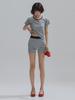 Aenhacheu Nostalgic Stripe Round Shorts_Grey