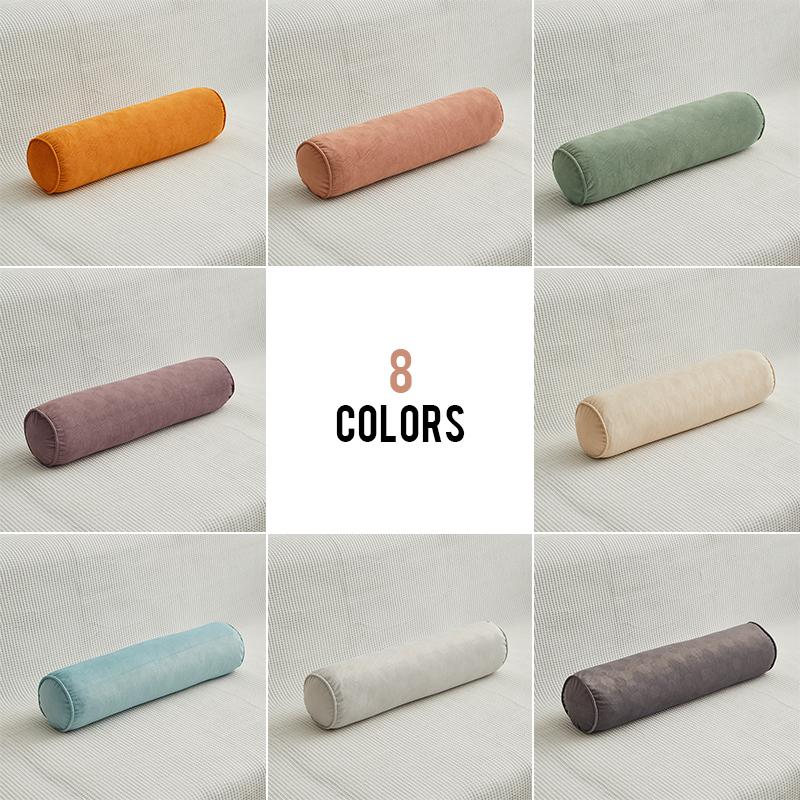 Cylindrical Cushion Case Bed Sleeping Waist Cushion Cover Soft Long Comfortable Pillow Case Neck Bolster Pillow Roll Headrest